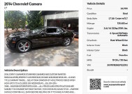 2014 Chevrolet Camaro in Hollywood, FL 33023-1906 - 18142622 24
